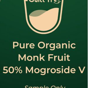 Guilt-Free 100% Pure Organic Monk Fruit with 50% Mogroside V without erythritol, sample logo