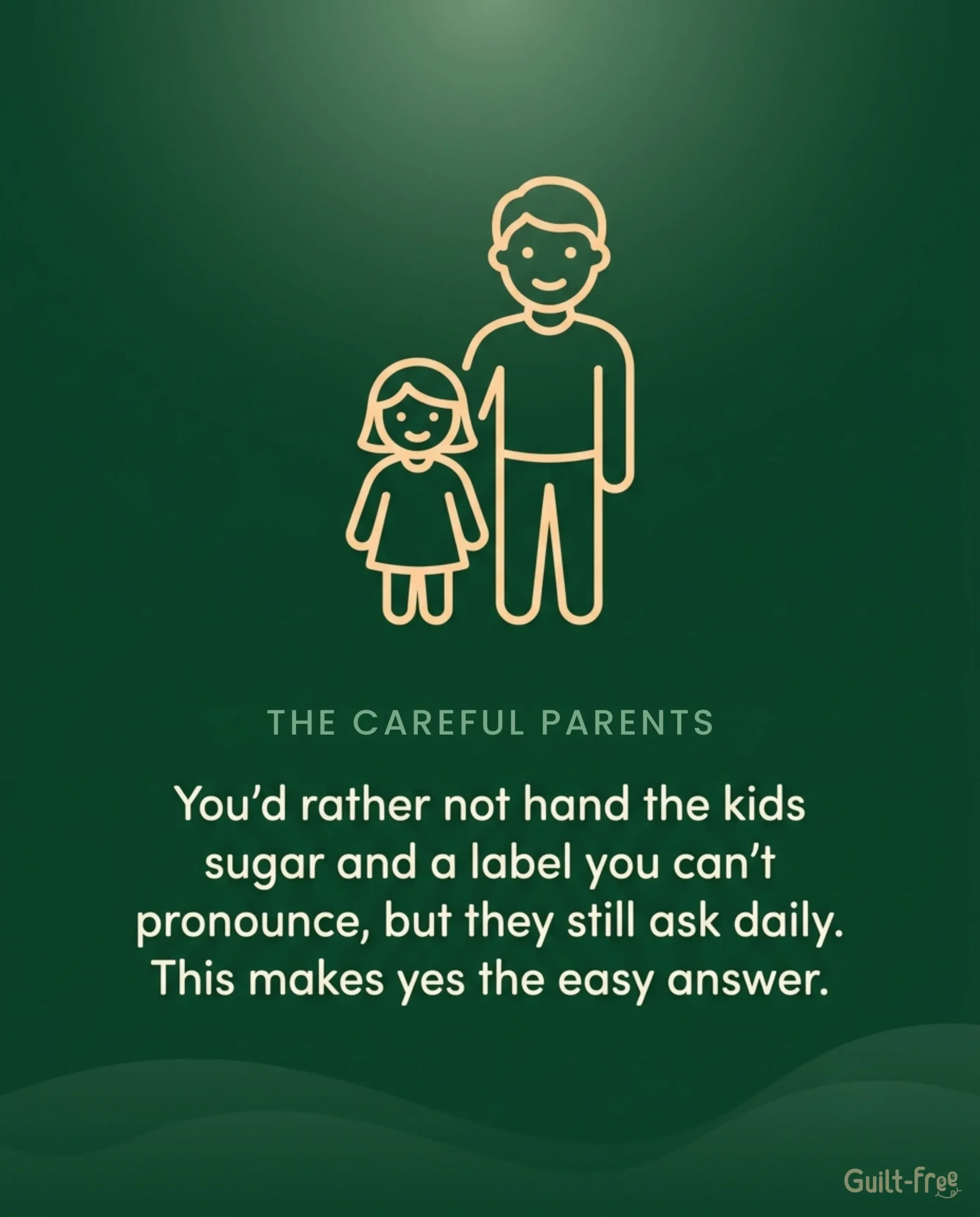Guilt-Free by Guiltless Indulgence, customer persona, the careful parents